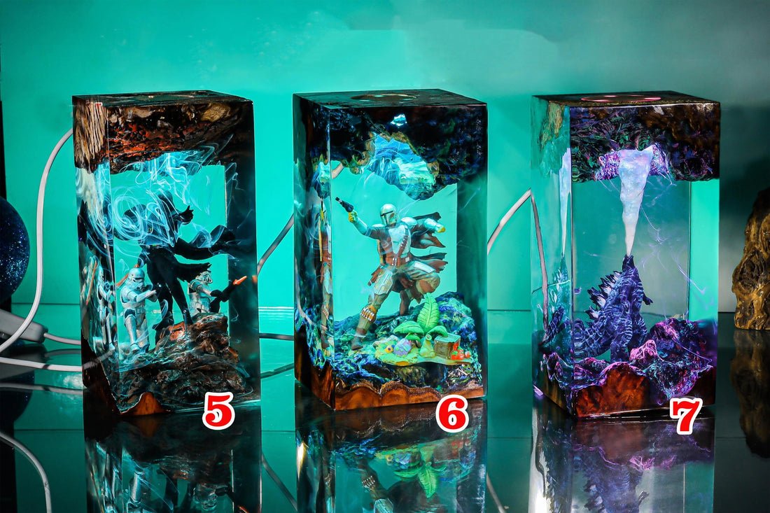 Pop Culture and Fiction Epoxy Resin Lamps