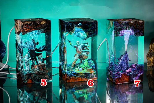 Pop Culture and Fiction Epoxy Resin Lamps