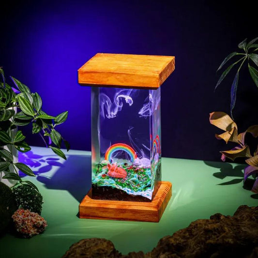 Sleeping Bunny and Fox Rainbow Night Light