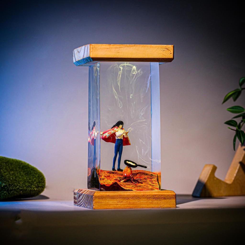 Anime Girl Cooking Scene Night Light