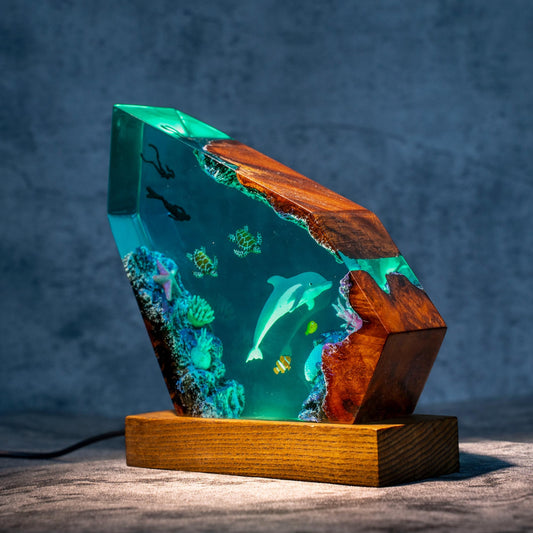 Dolphin Blue-tang Ocean Night Lamp
