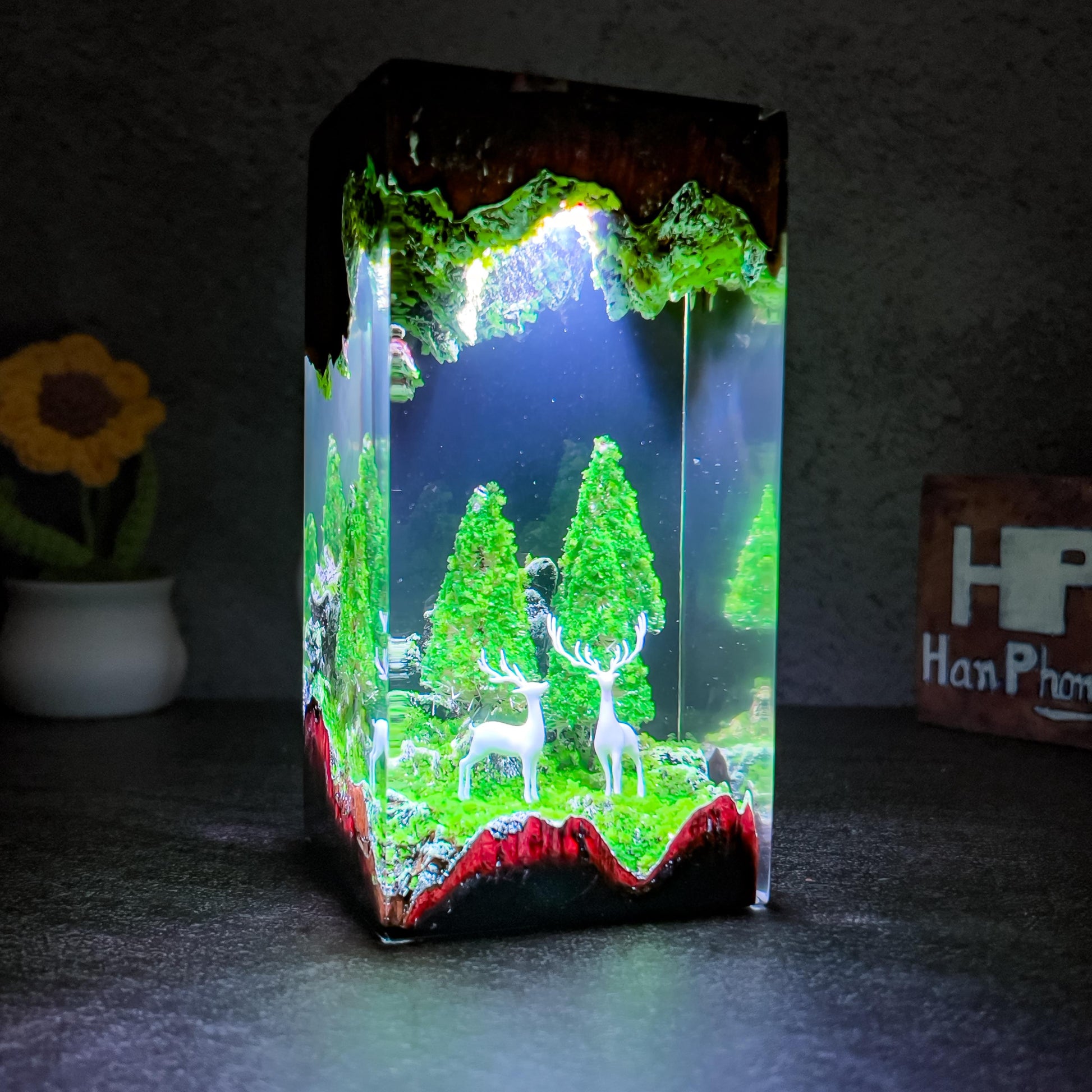 Forest Deer Night Light with LED Glow