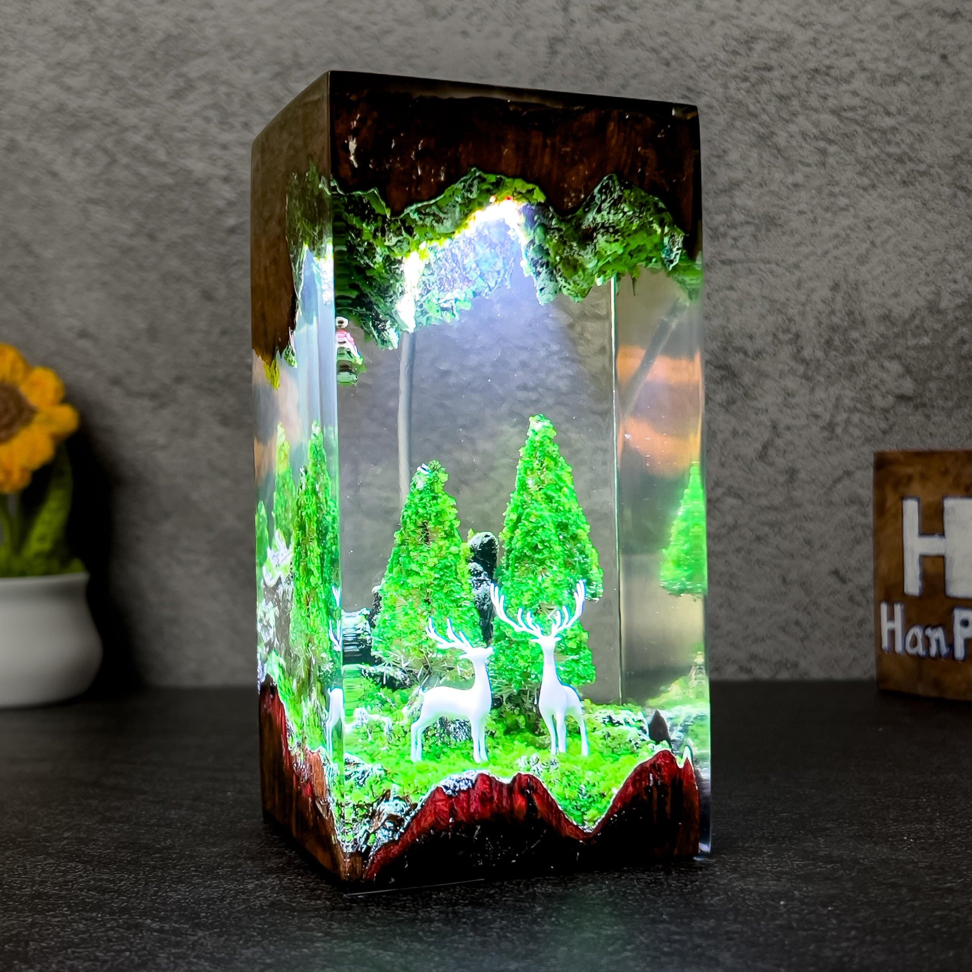 Forest Deer Night Light with LED Glow