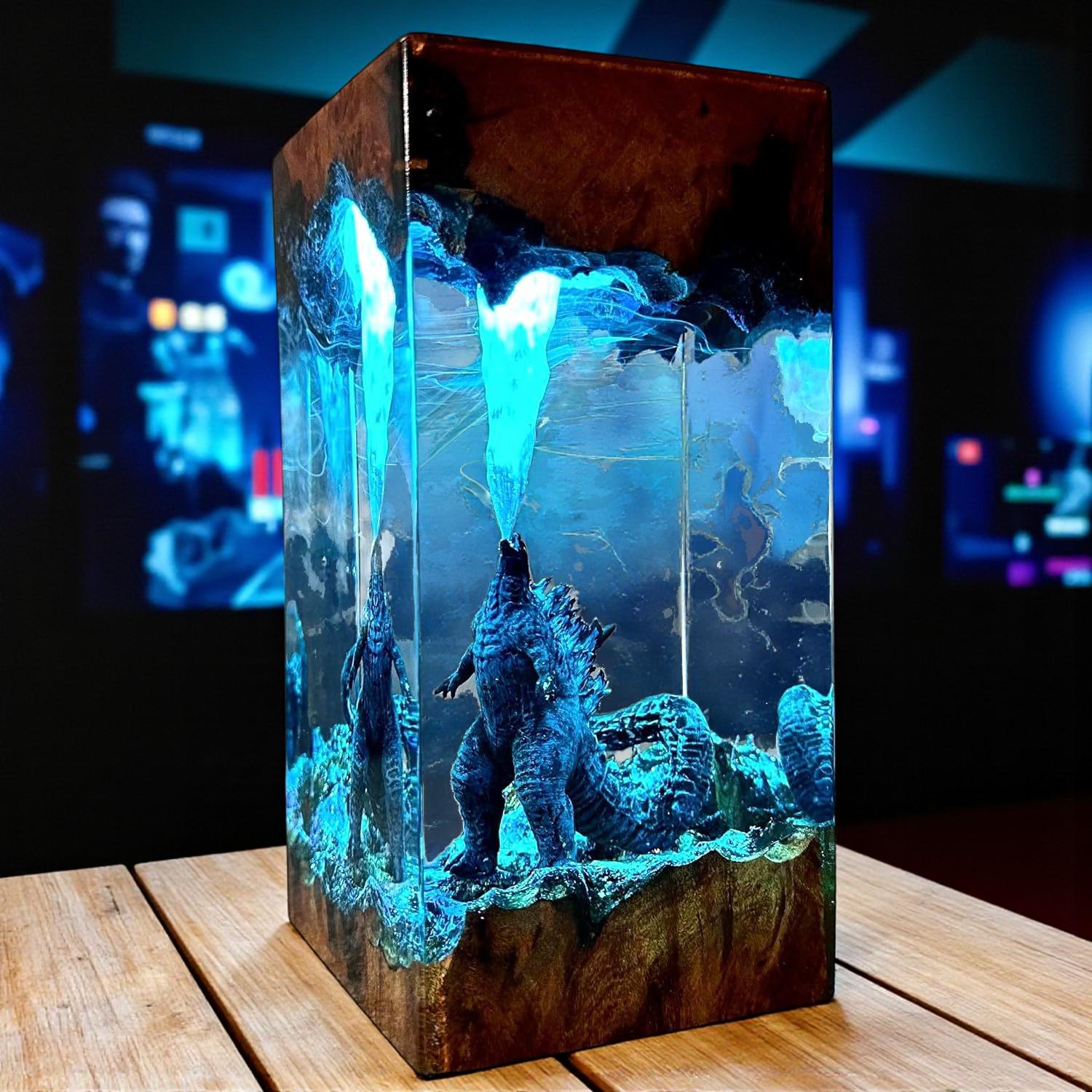 Godzilla Atomic Breath Diorama Resin Lamp