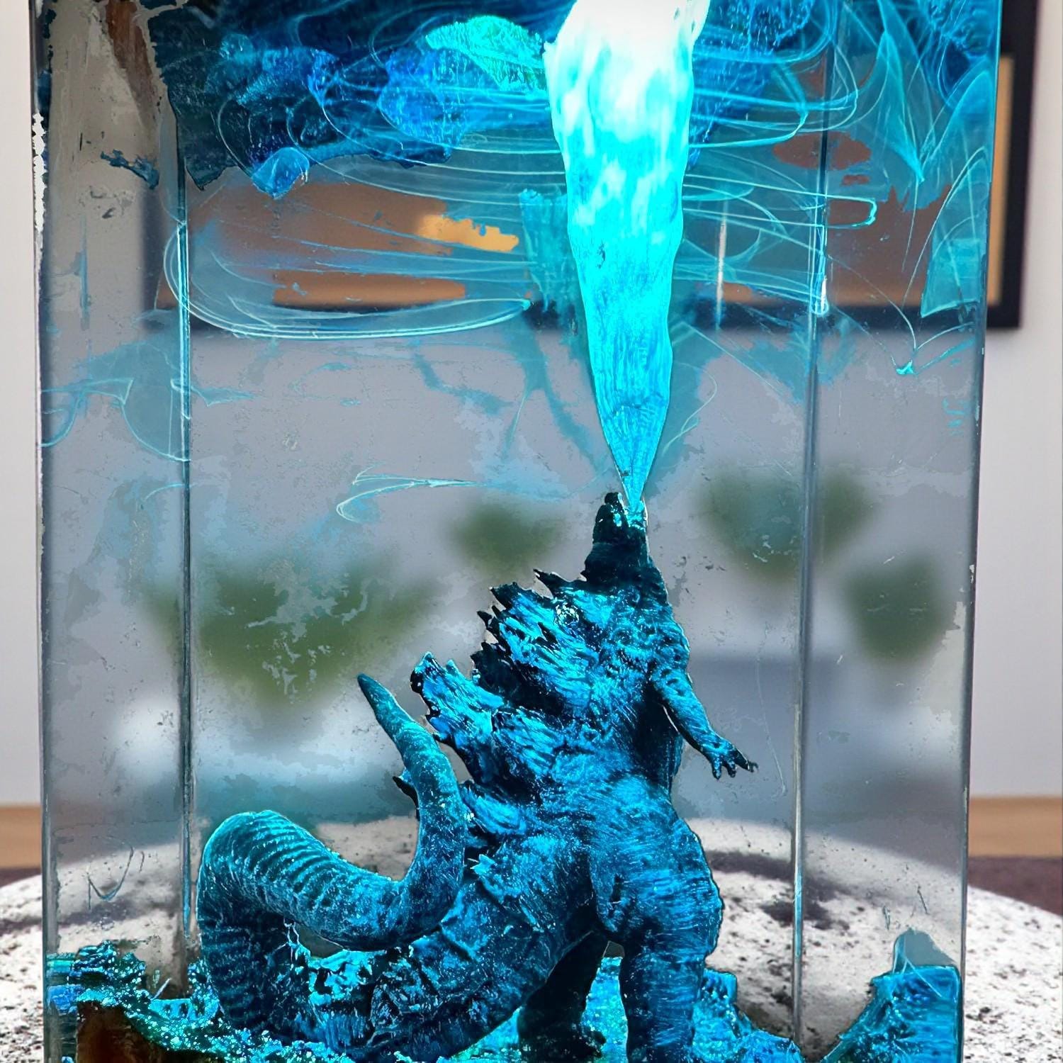 Godzilla Atomic Breath Diorama Resin Lamp