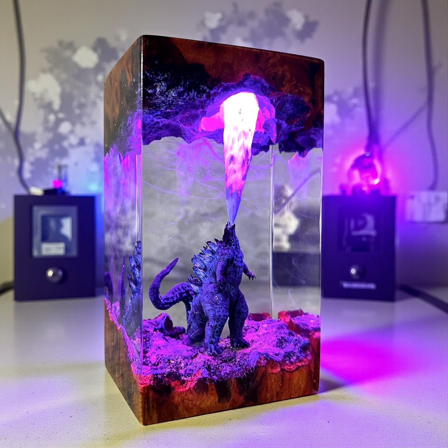 Godzilla Atomic Breath Diorama Resin Lamp