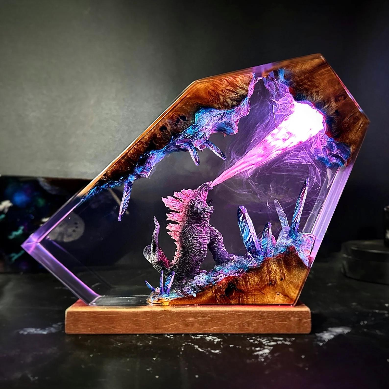 Godzilla Diorama Atomic Beam Night Light