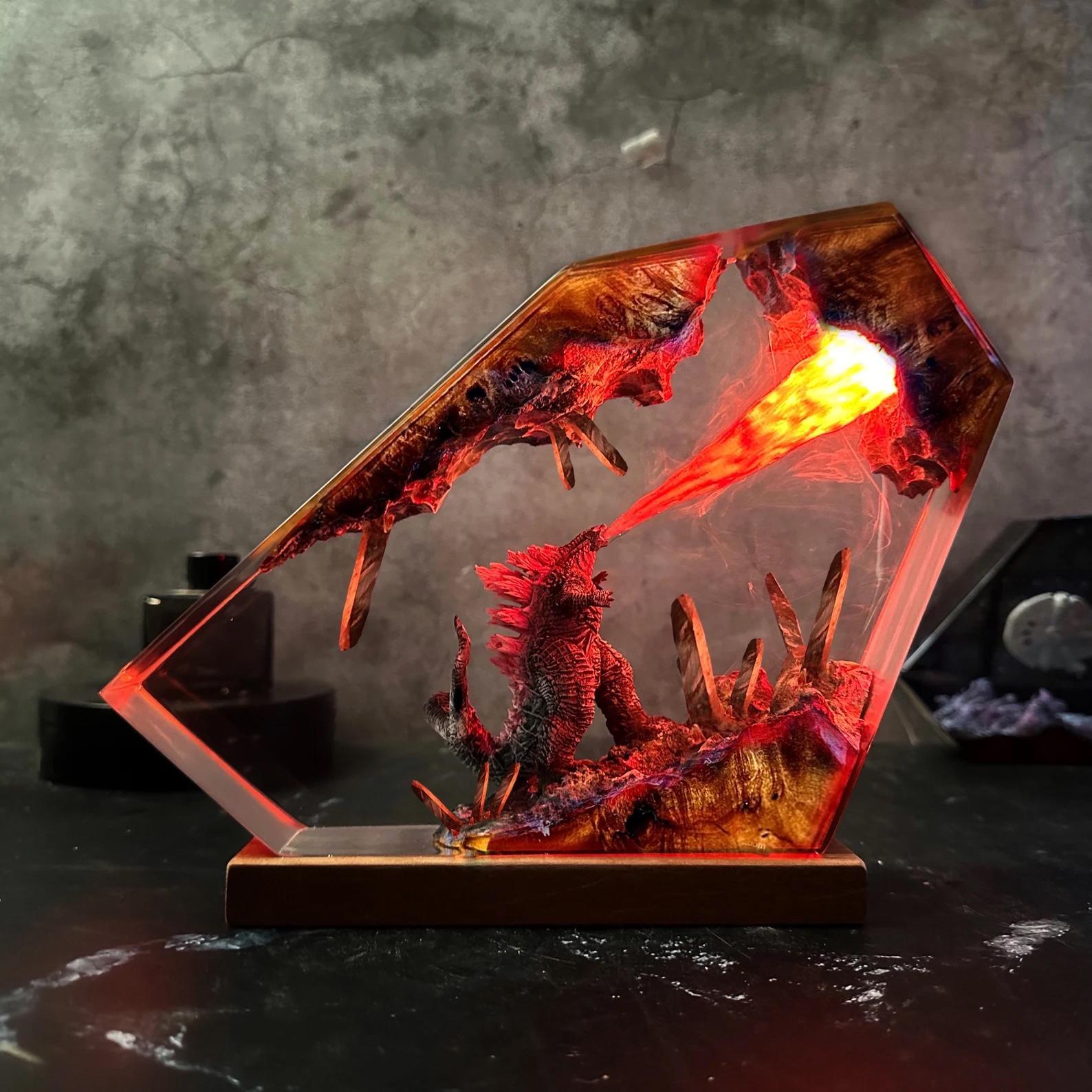 Godzilla Diorama Atomic Beam Night Light