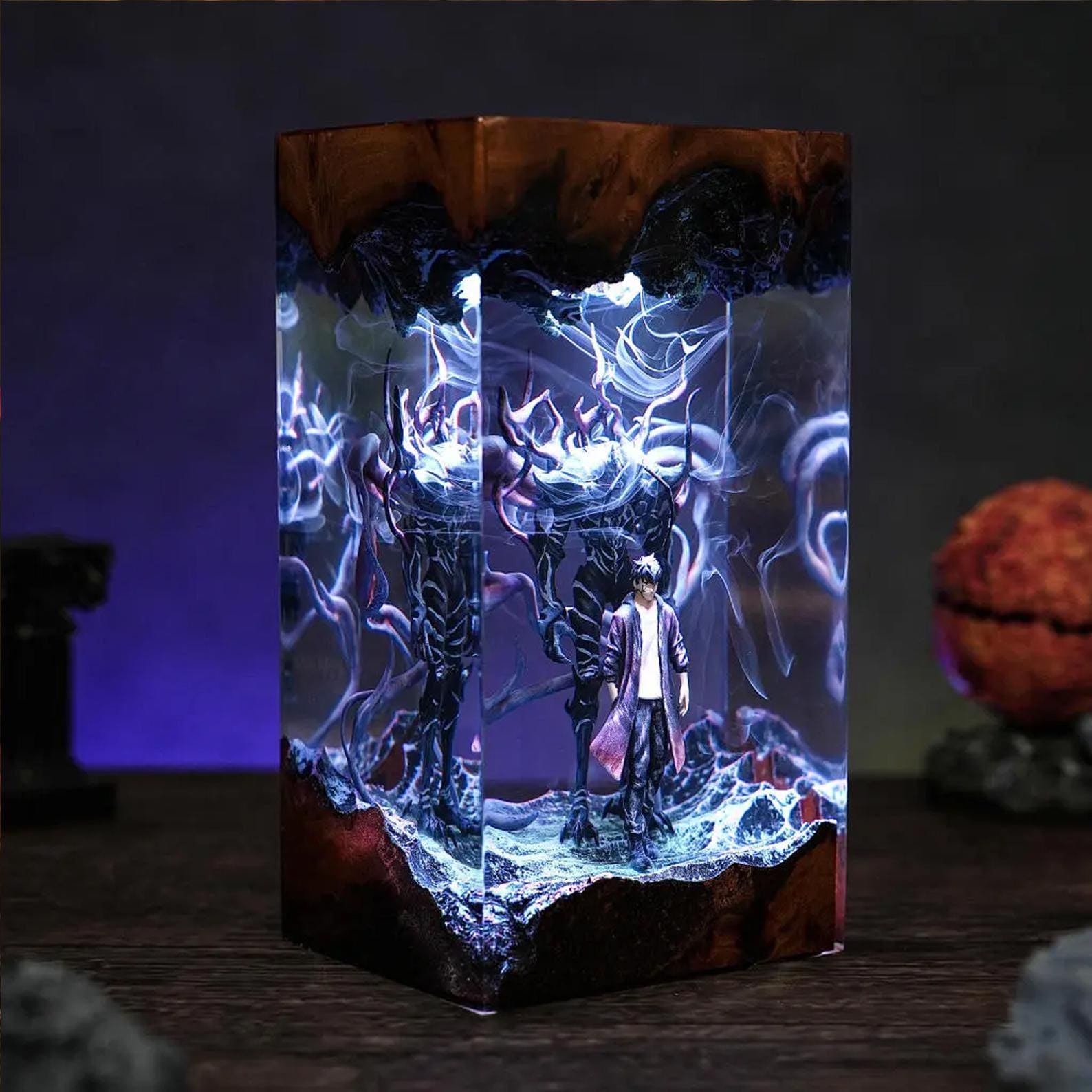 Handmade Dark Fantasy Resin Epoxy Lamp