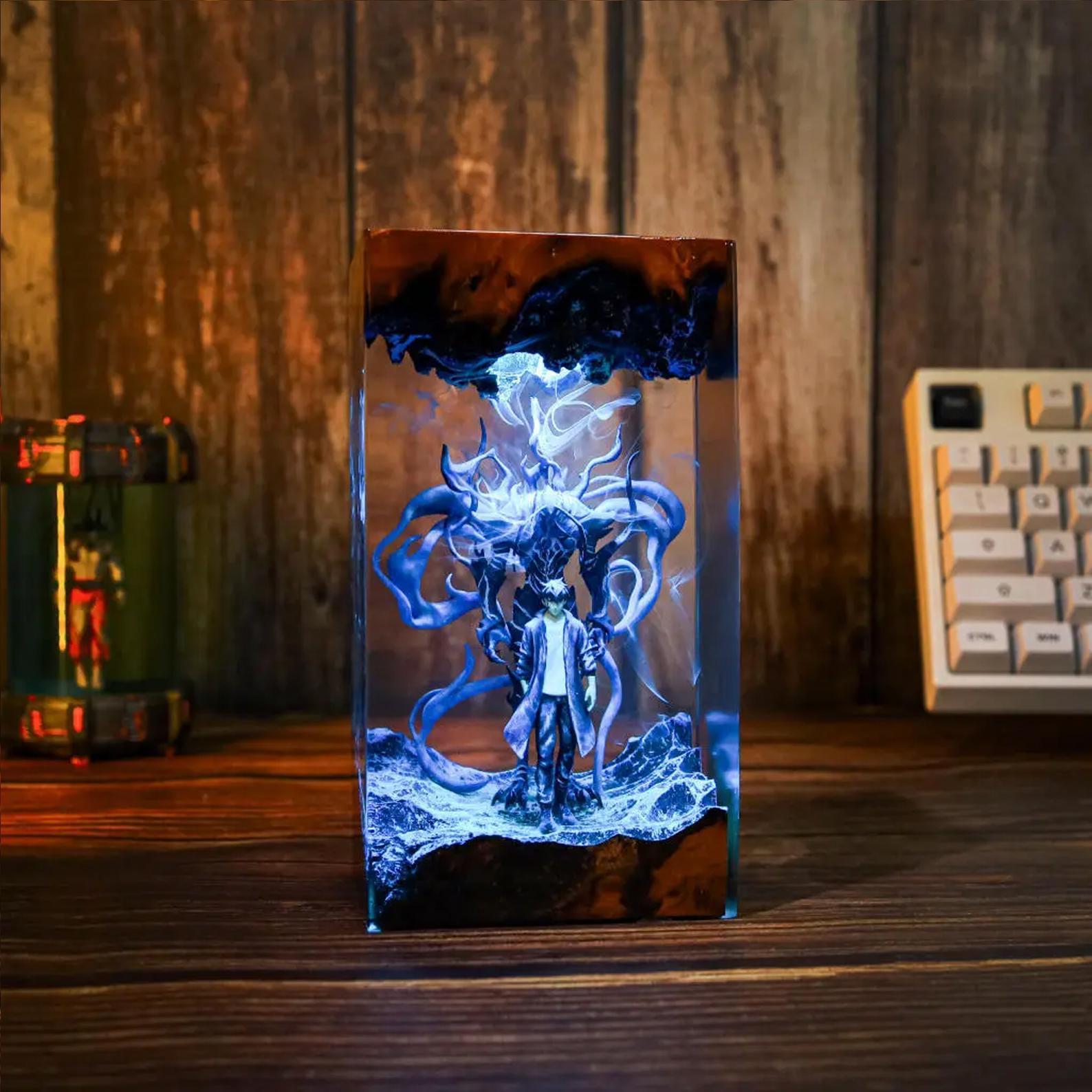 Handmade Dark Fantasy Resin Epoxy Lamp