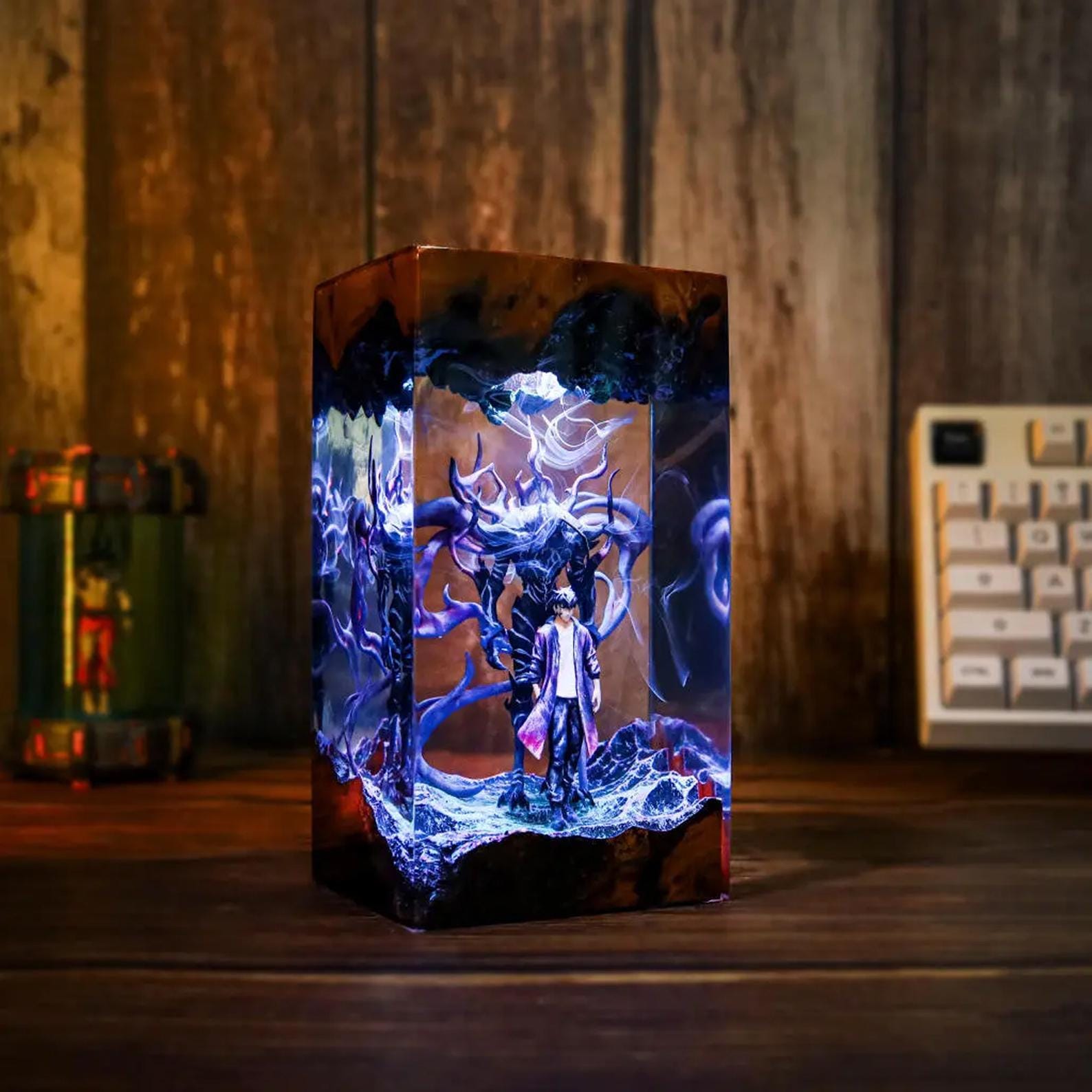 Handmade Dark Fantasy Resin Epoxy Lamp
