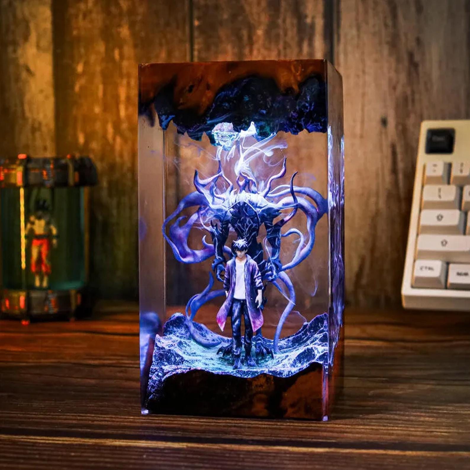 Handmade Dark Fantasy Resin Epoxy Lamp