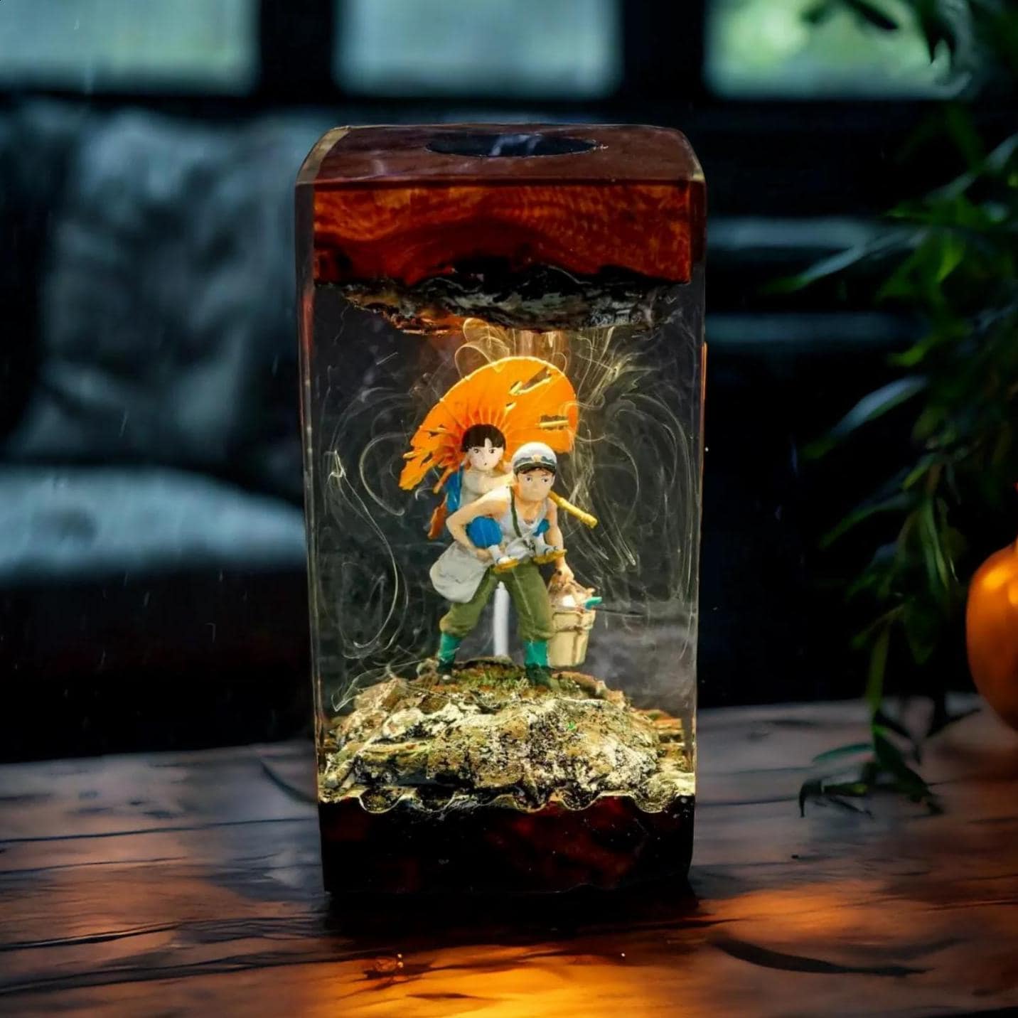 Handmade Resin Epoxy Diorama Lamp