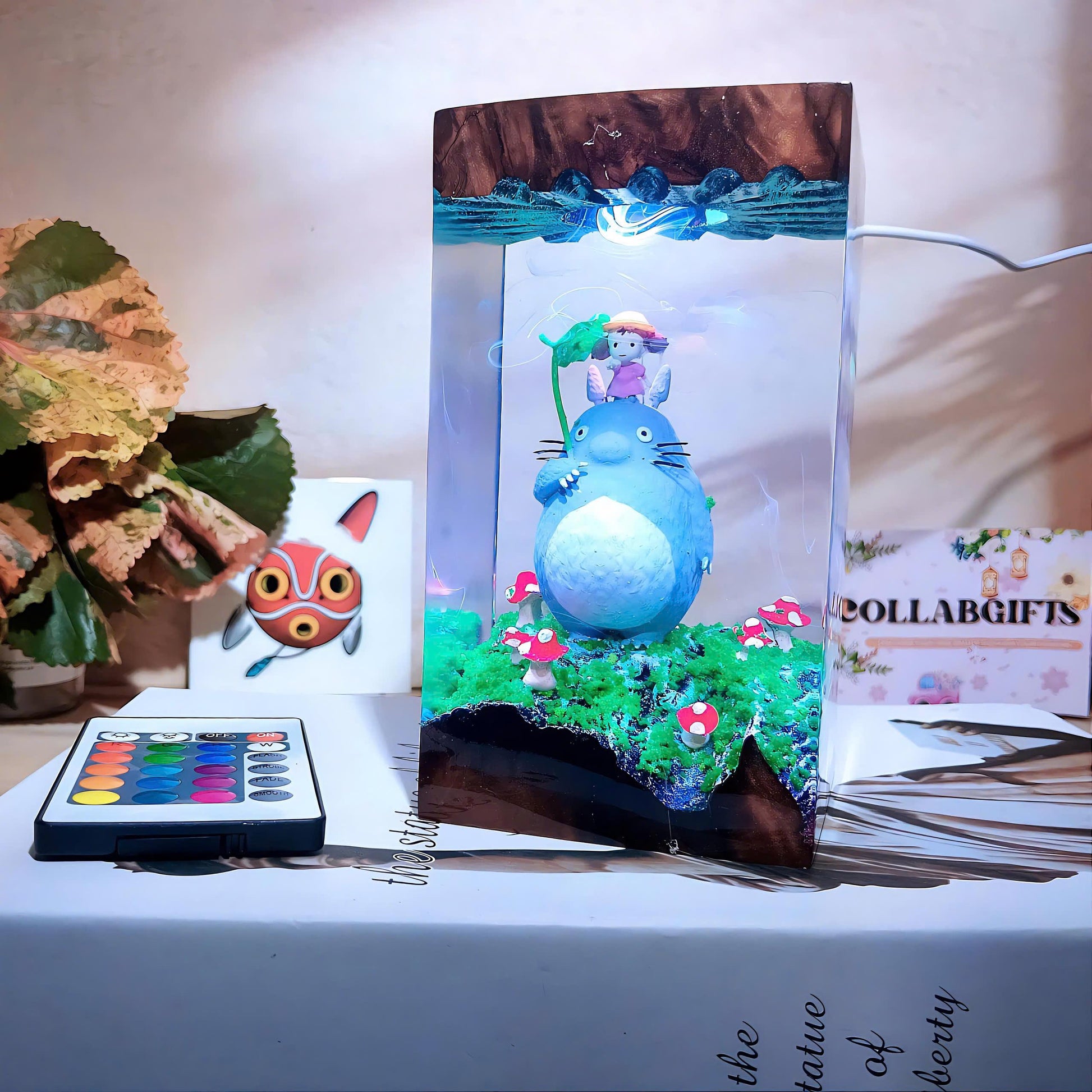 Handmade Totoro Resin Epoxy Night Lamp