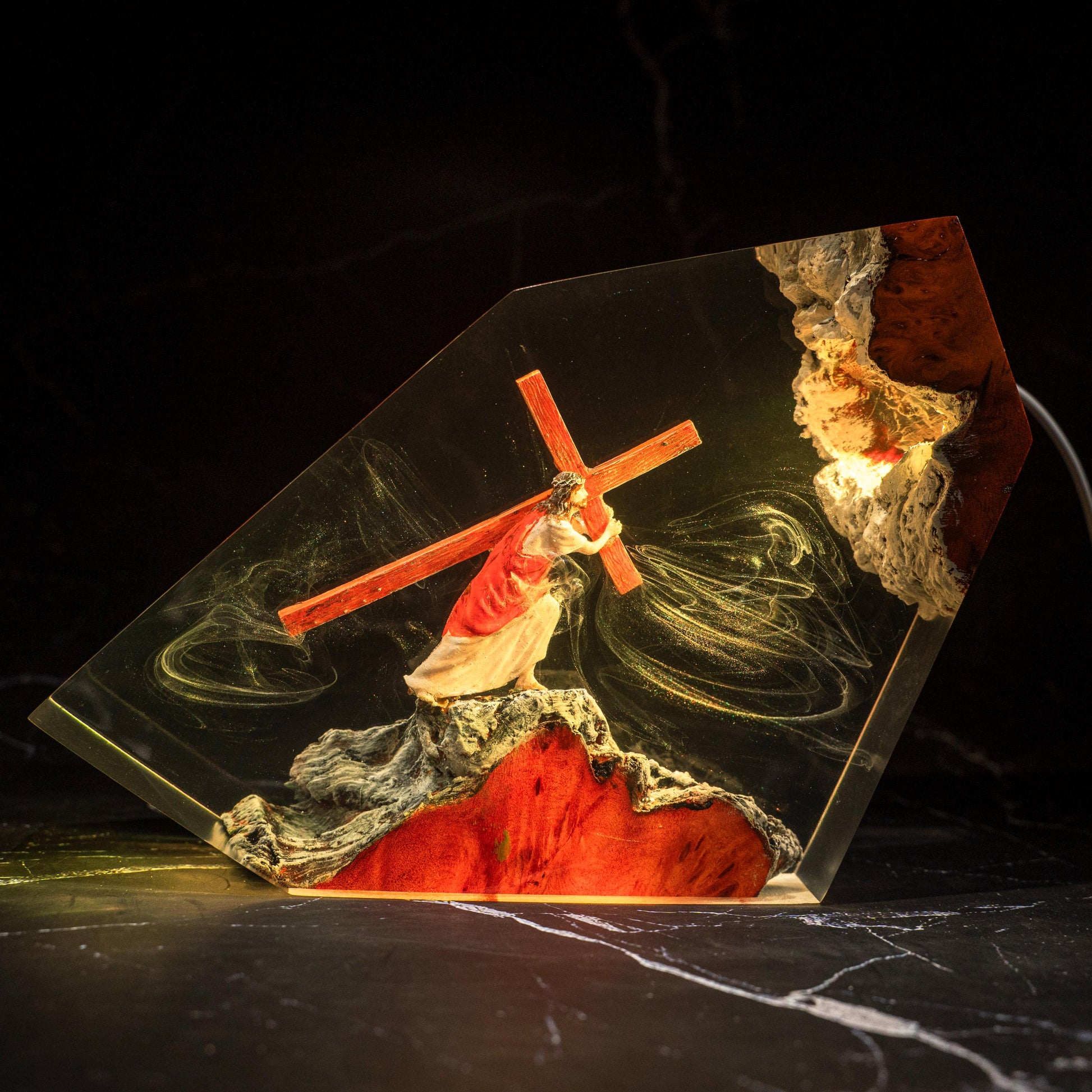 Jesus Carrying the Cross Spiritual Night Light