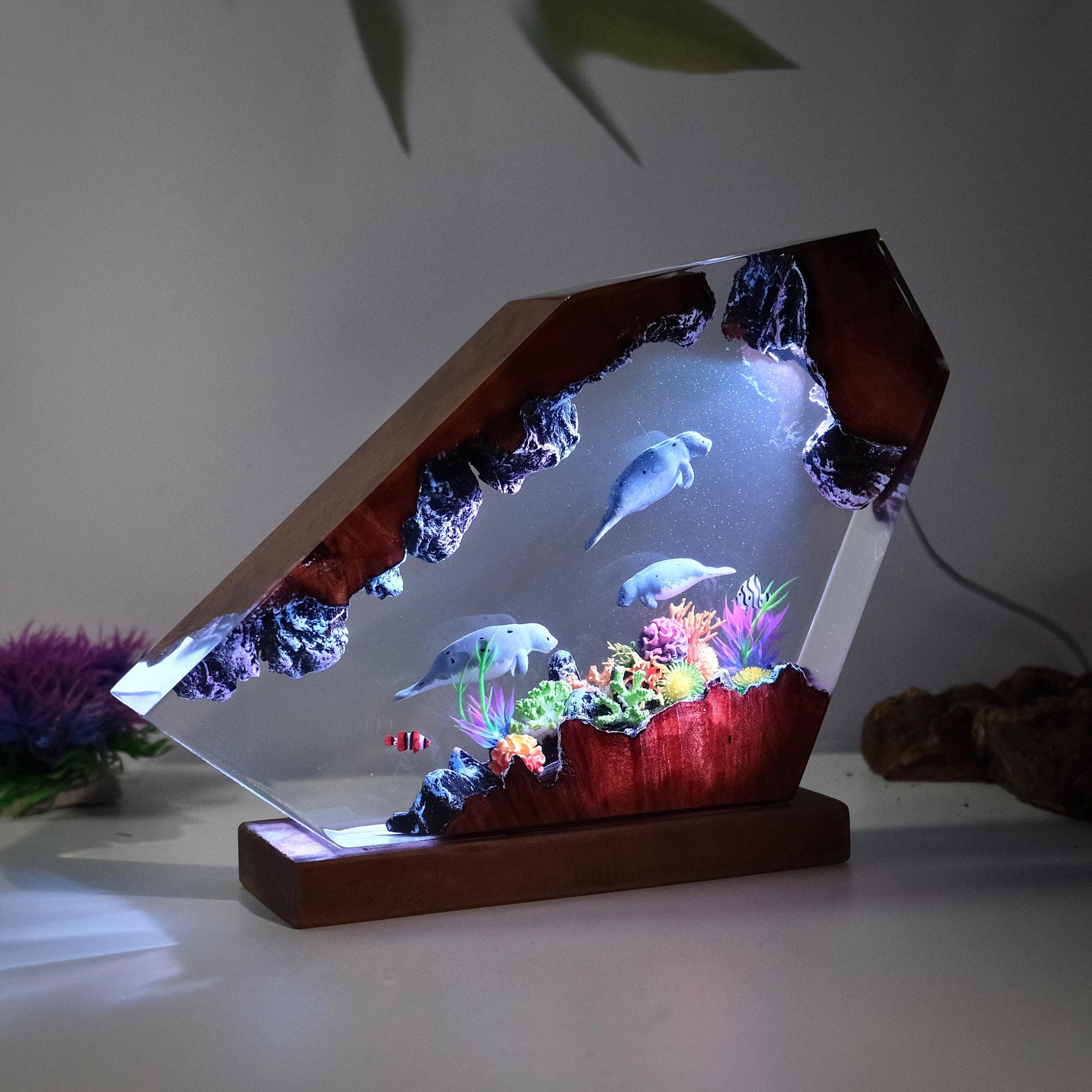Manatee Family Sea Creatures Night Light