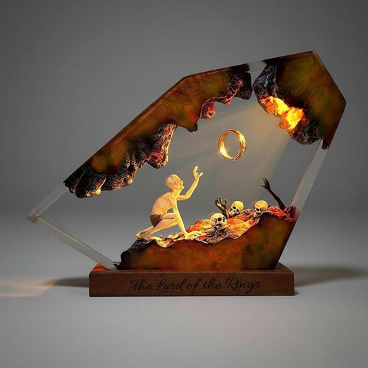 Gollum Lord of The Rings Resin Lamp