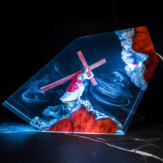 Jesus Christ Carrying the Cross Night Light