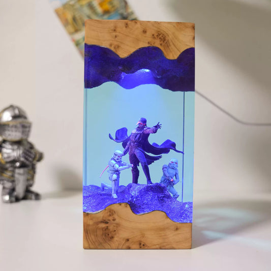 Darth Vader Star Wars Epoxy Resin Lamp – Handmade Sci-Fi Night Light