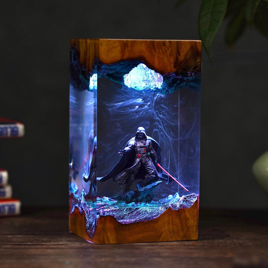 Diorama Darth Vader Resin Lamp – Handmade Epoxy Night Light