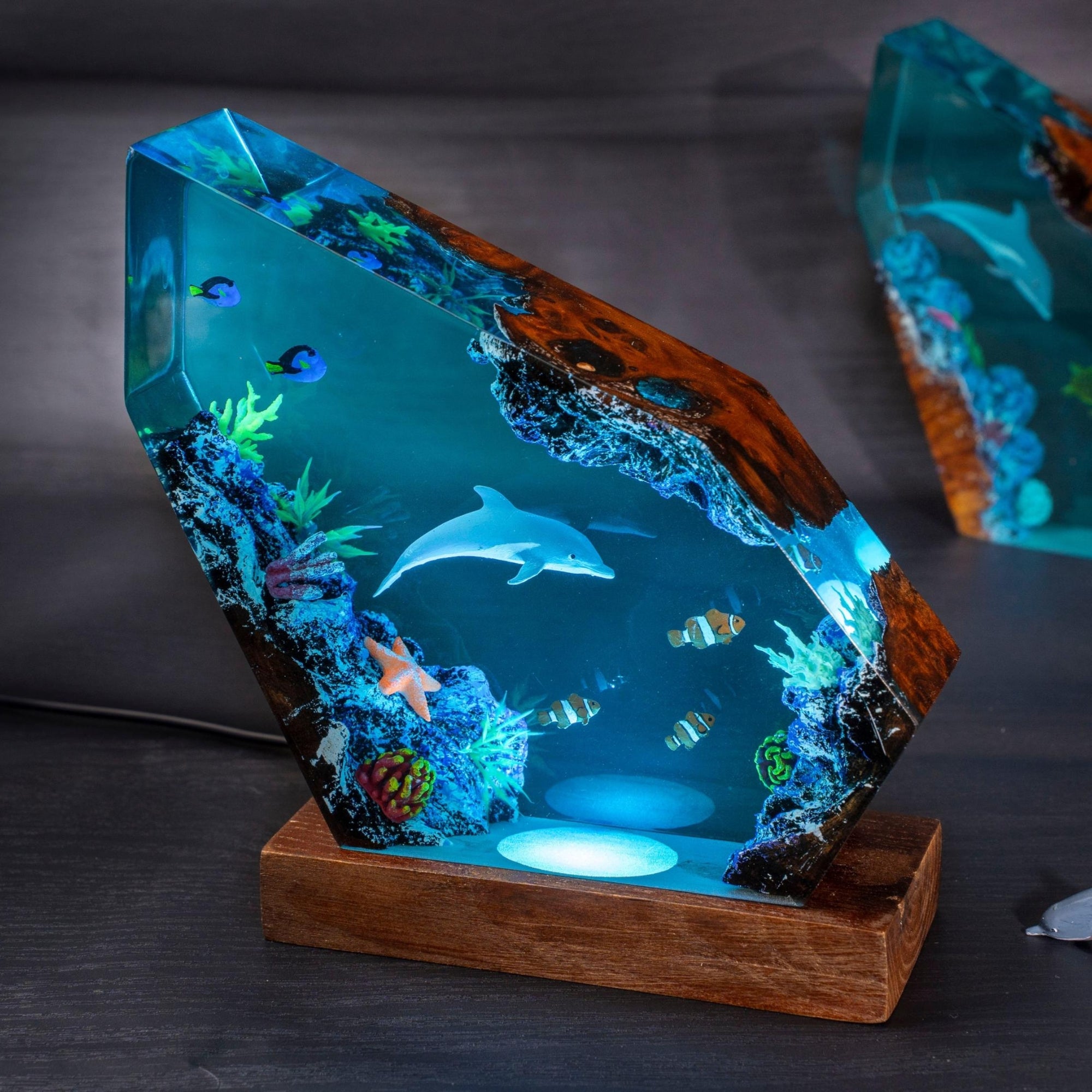 Dolphin Blue-tang Ocean Night Lamp