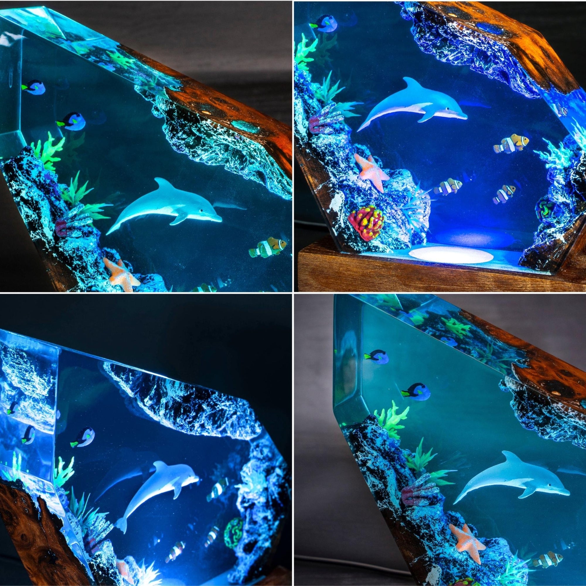 Dolphin Blue-tang Ocean Night Lamp