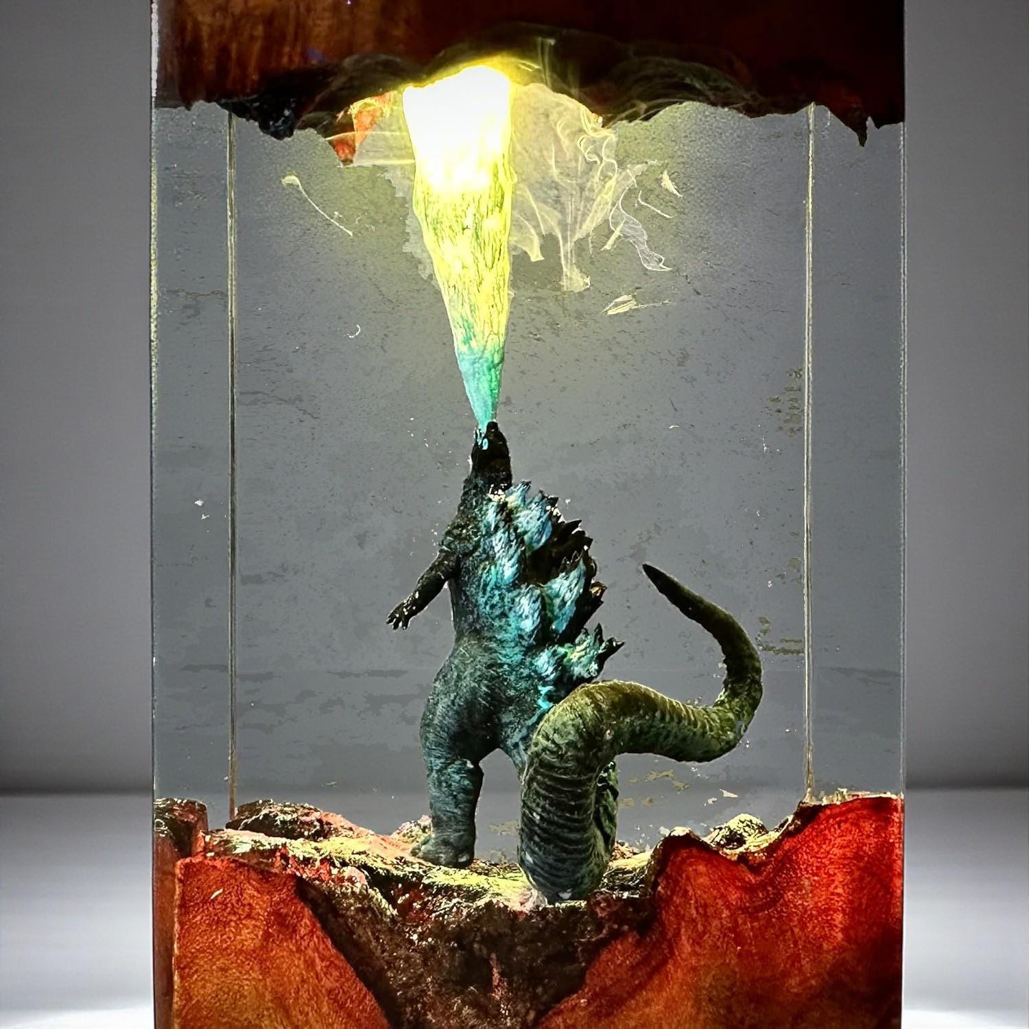 Godzilla Atomic Breath Diorama Resin Lamp