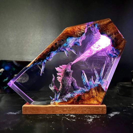 Godzilla Diorama Atomic Beam Night Light  