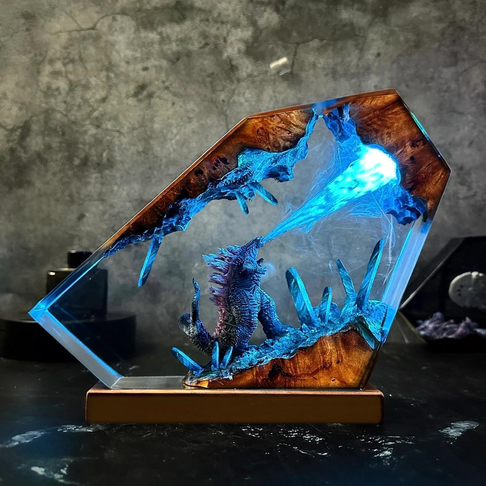 Godzilla Diorama Atomic Beam Night Light  