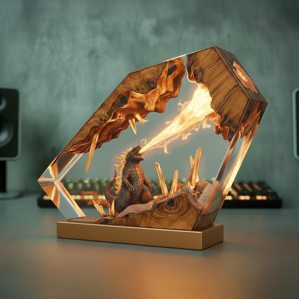 Godzilla Monster Atomic Breath Night Lamp