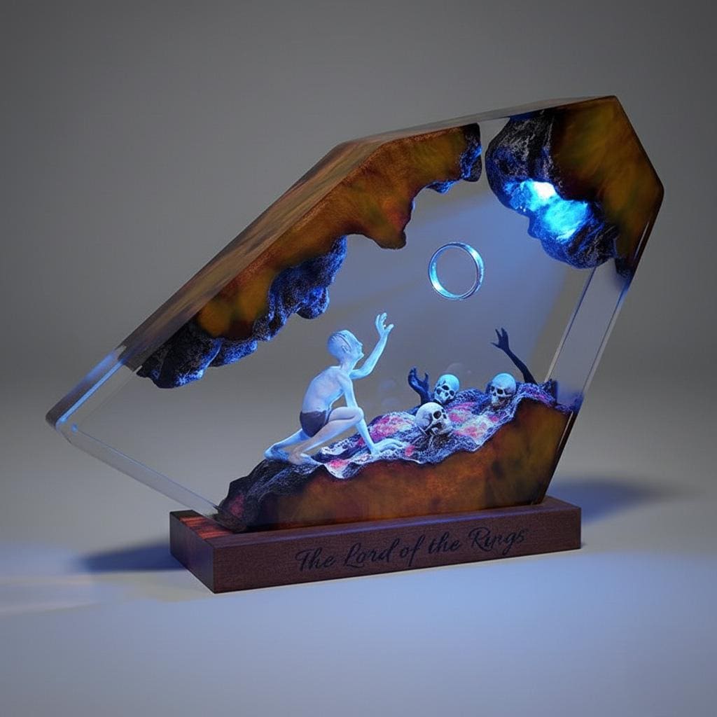 Gollum Lord of The Rings Resin Lamp