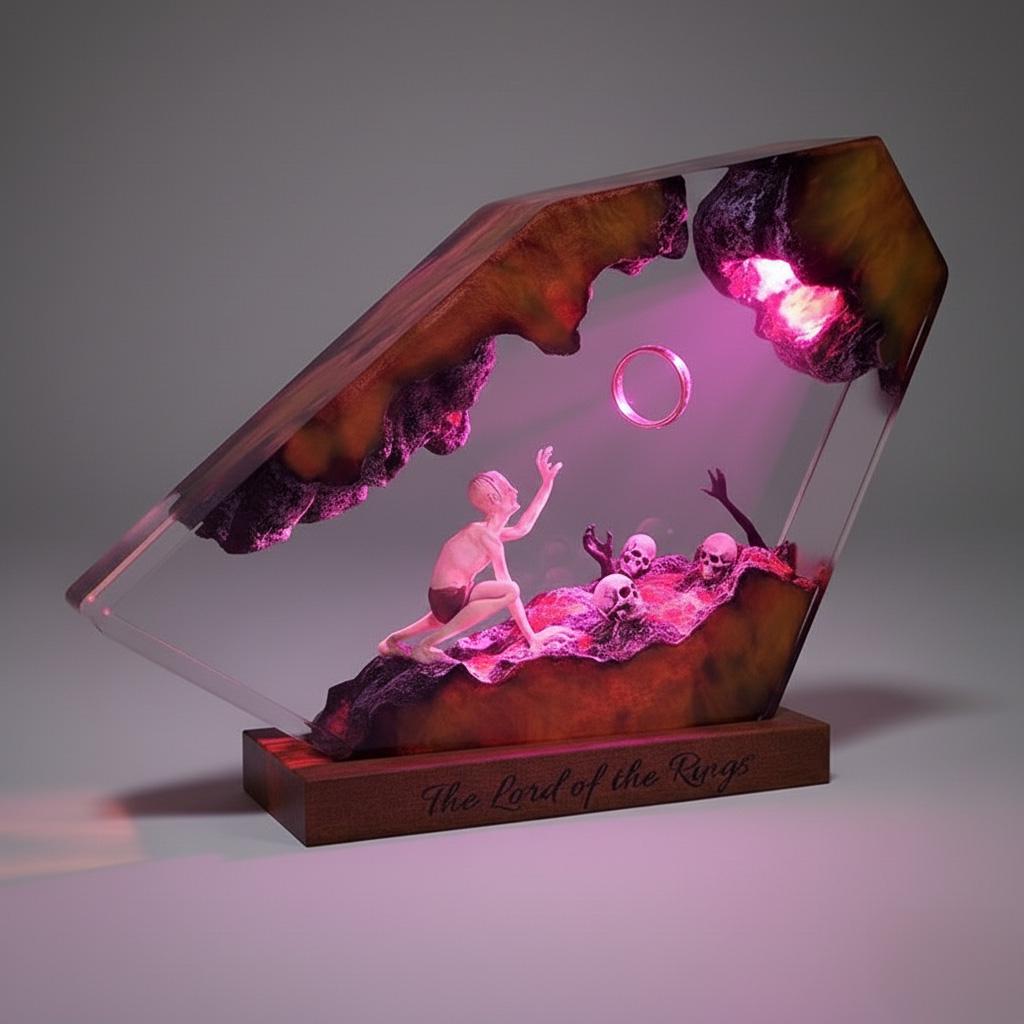 Gollum Lord of The Rings Resin Lamp