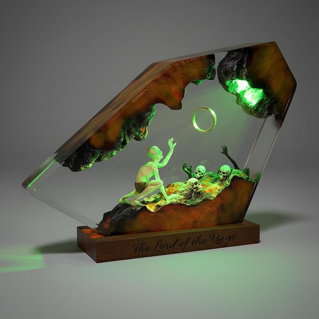 Gollum Lord of The Rings Resin Lamp

