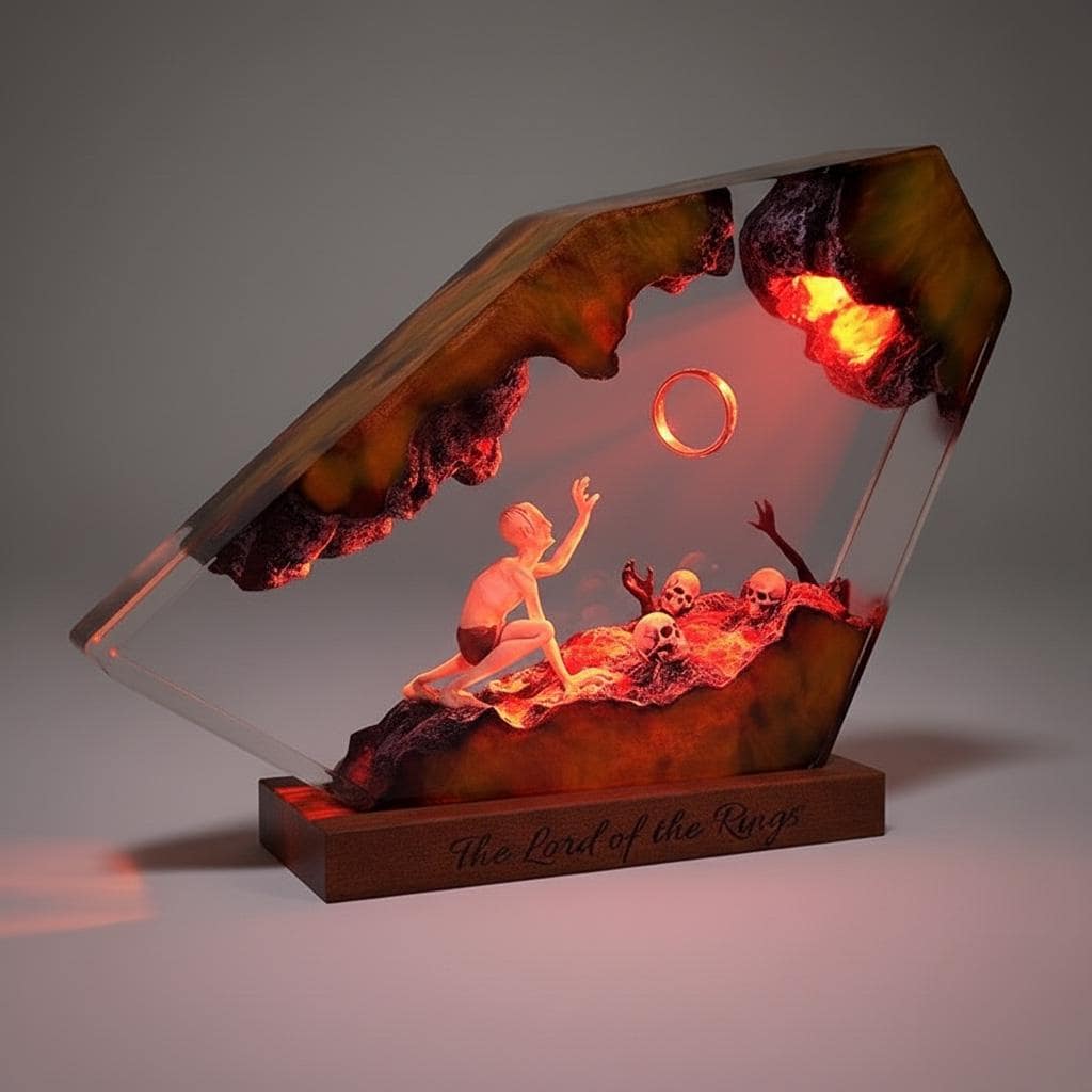 Gollum Lord of The Rings Resin Lamp