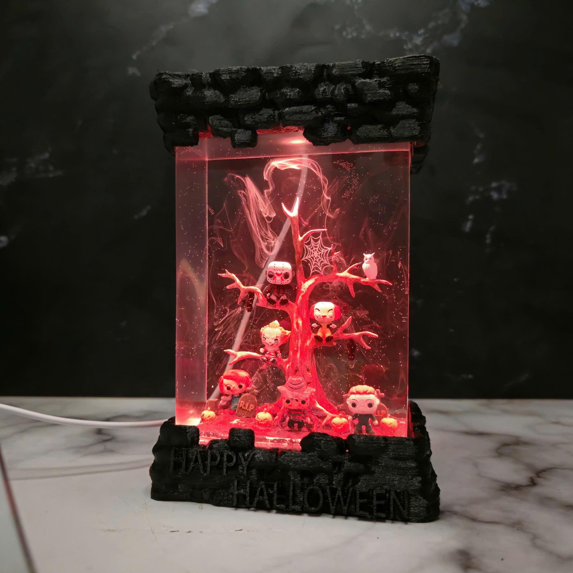 Halloween Horror Epoxy Resin Lamp