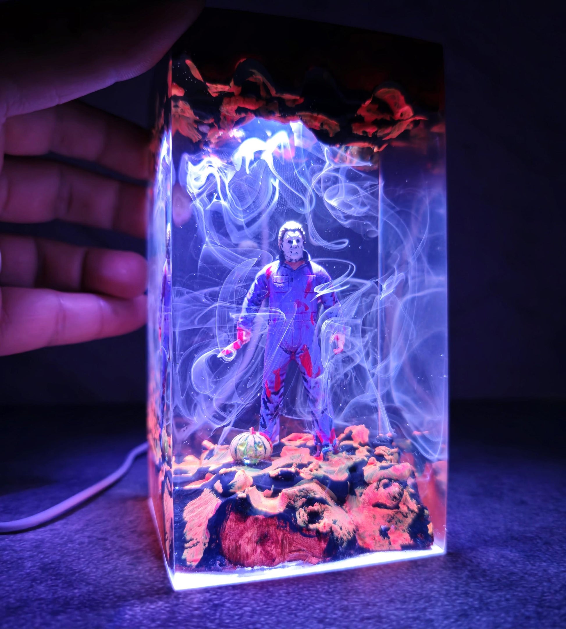 Halloween Horror Epoxy Resin Lamp