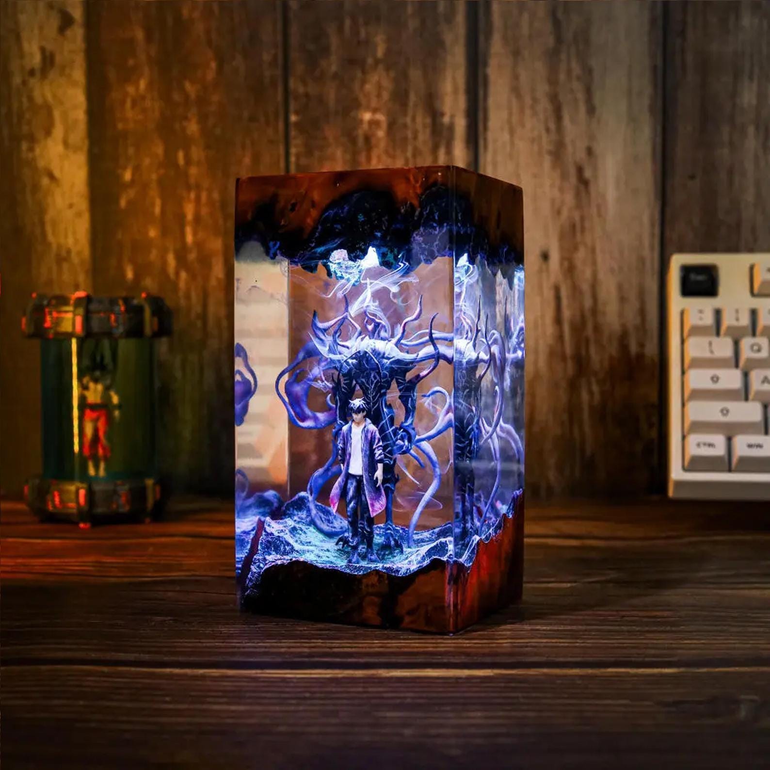 Handmade Dark Fantasy Resin Epoxy Lamp