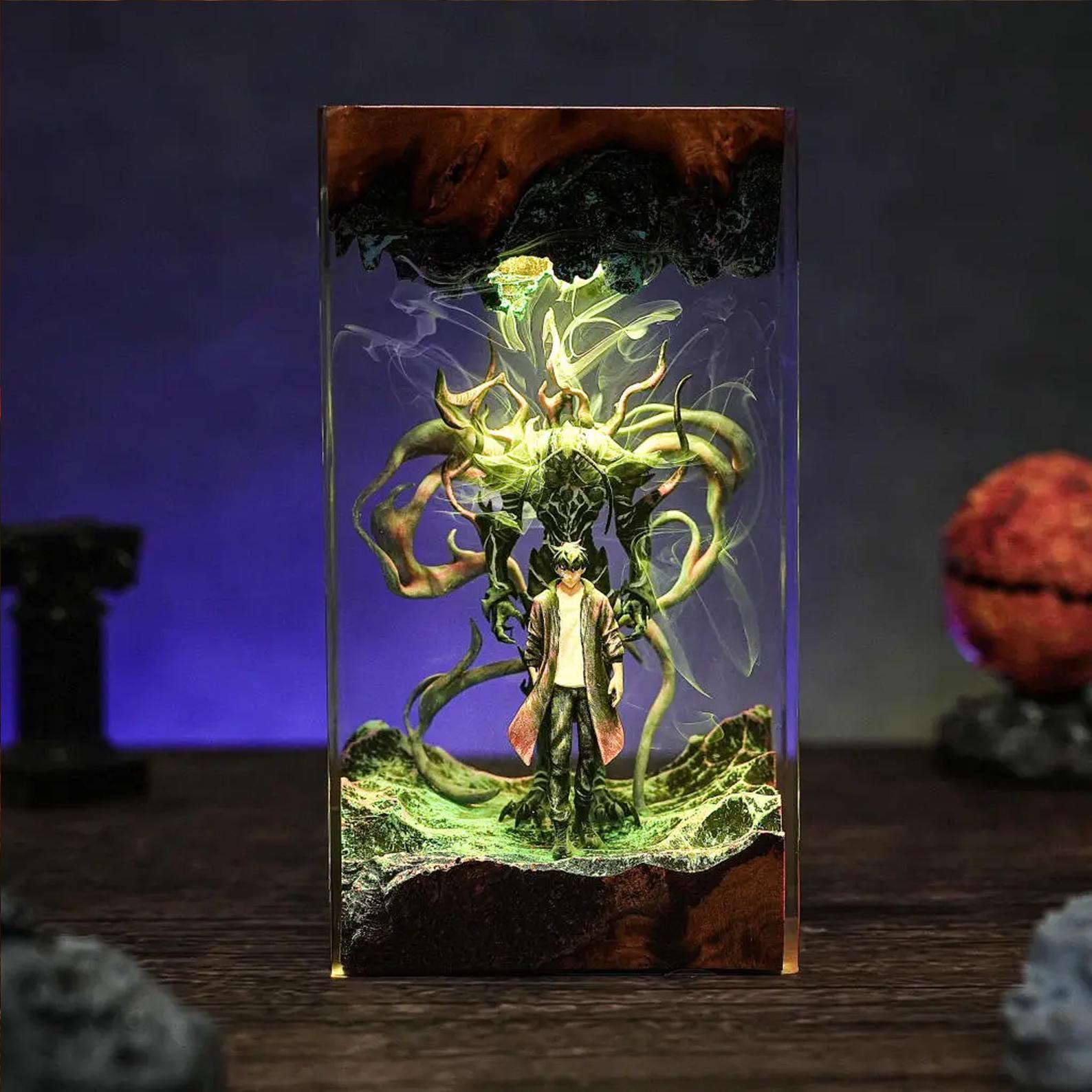 Handmade Dark Fantasy Resin Epoxy Lamp