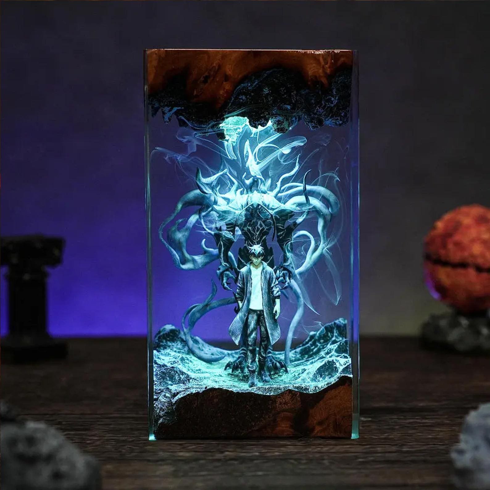 Handmade Dark Fantasy Resin Epoxy Lamp