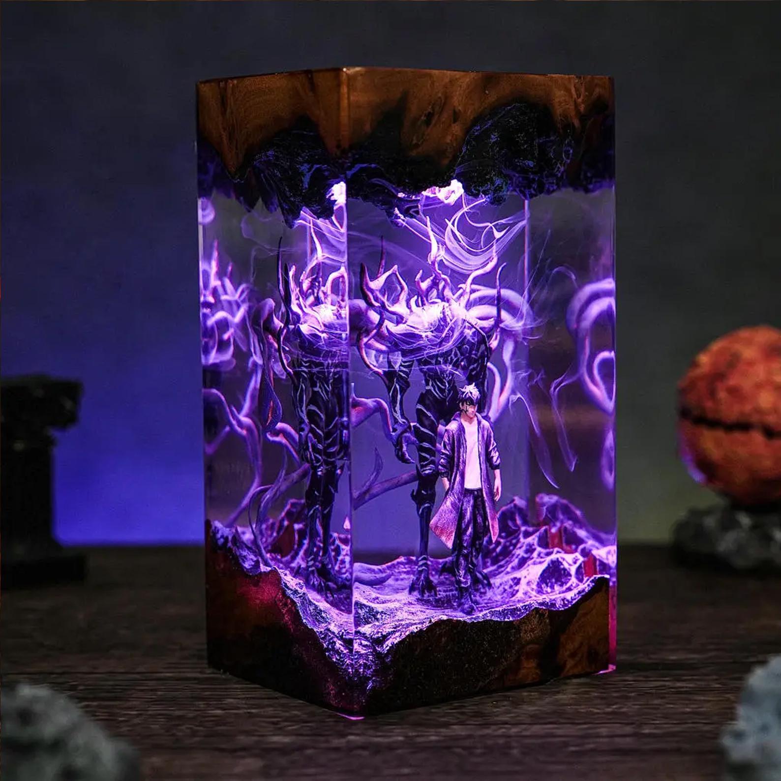 Handmade Dark Fantasy Resin Epoxy Lamp