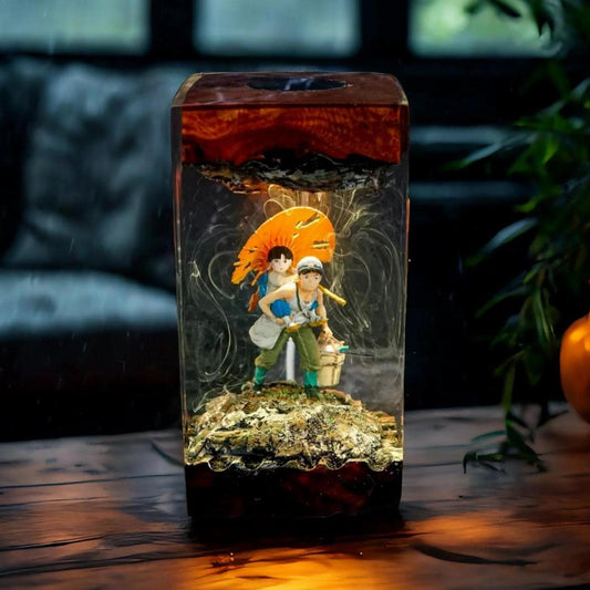Handmade Resin Epoxy Diorama Lamp 