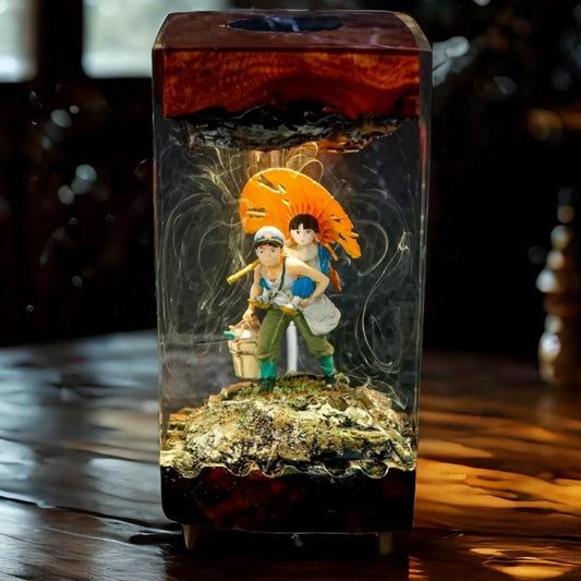 Handmade Resin Epoxy Diorama Lamp 