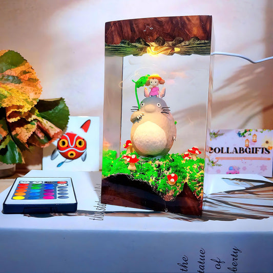 Handmade Totoro Resin Epoxy Night Lamp