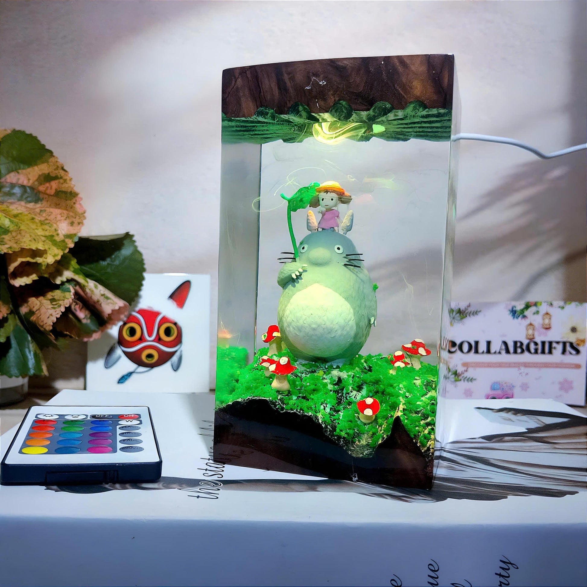 Handmade Totoro Resin Epoxy Night Lamp