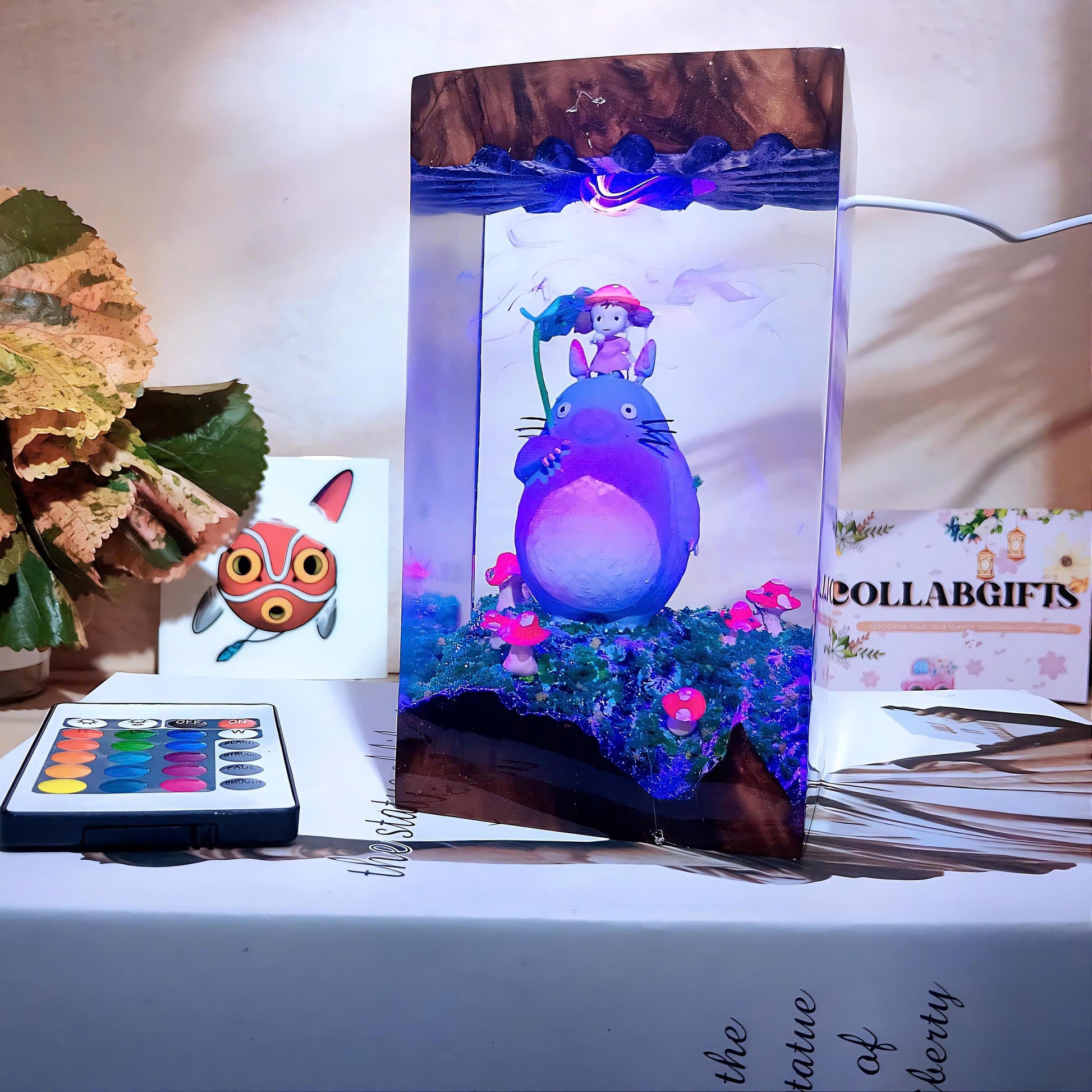 Handmade Totoro Resin Epoxy Night Lamp