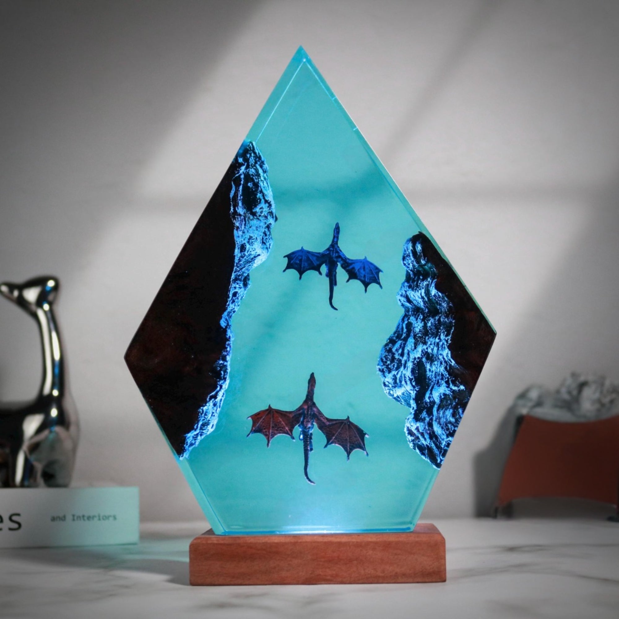 Ice Dragon and Fire Dragon Night Lamp