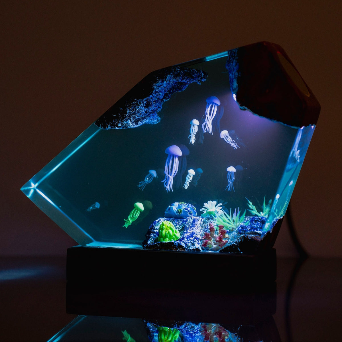 Jellyfish and Coral Epoxy Lamp