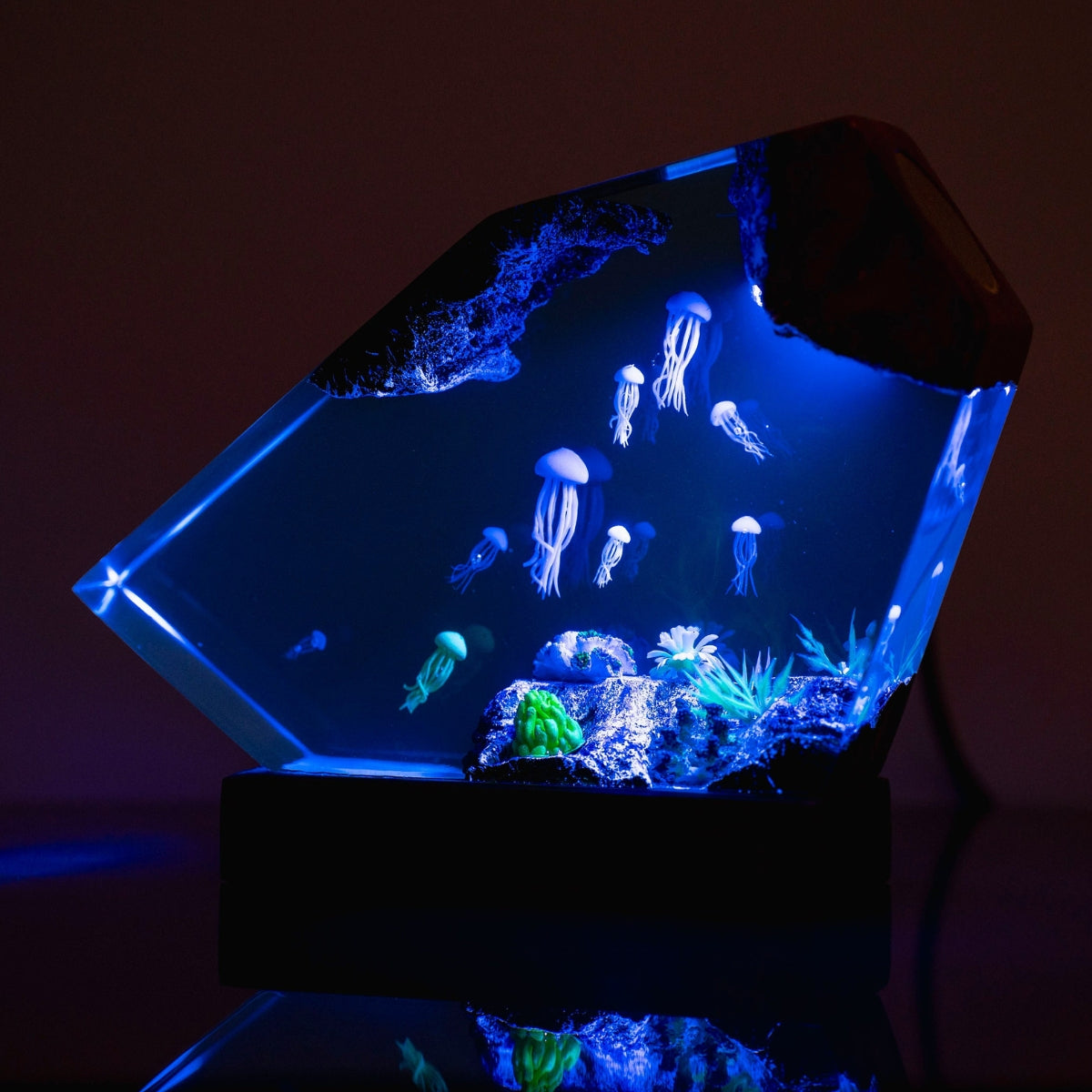 Jellyfish and Coral Epoxy Lamp