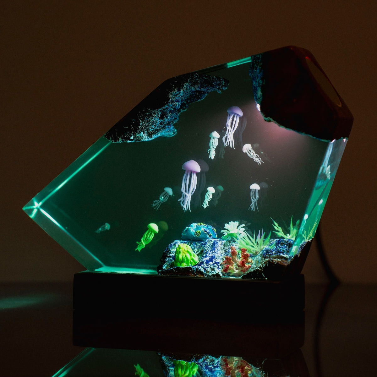 Jellyfish and Coral Epoxy Lamp