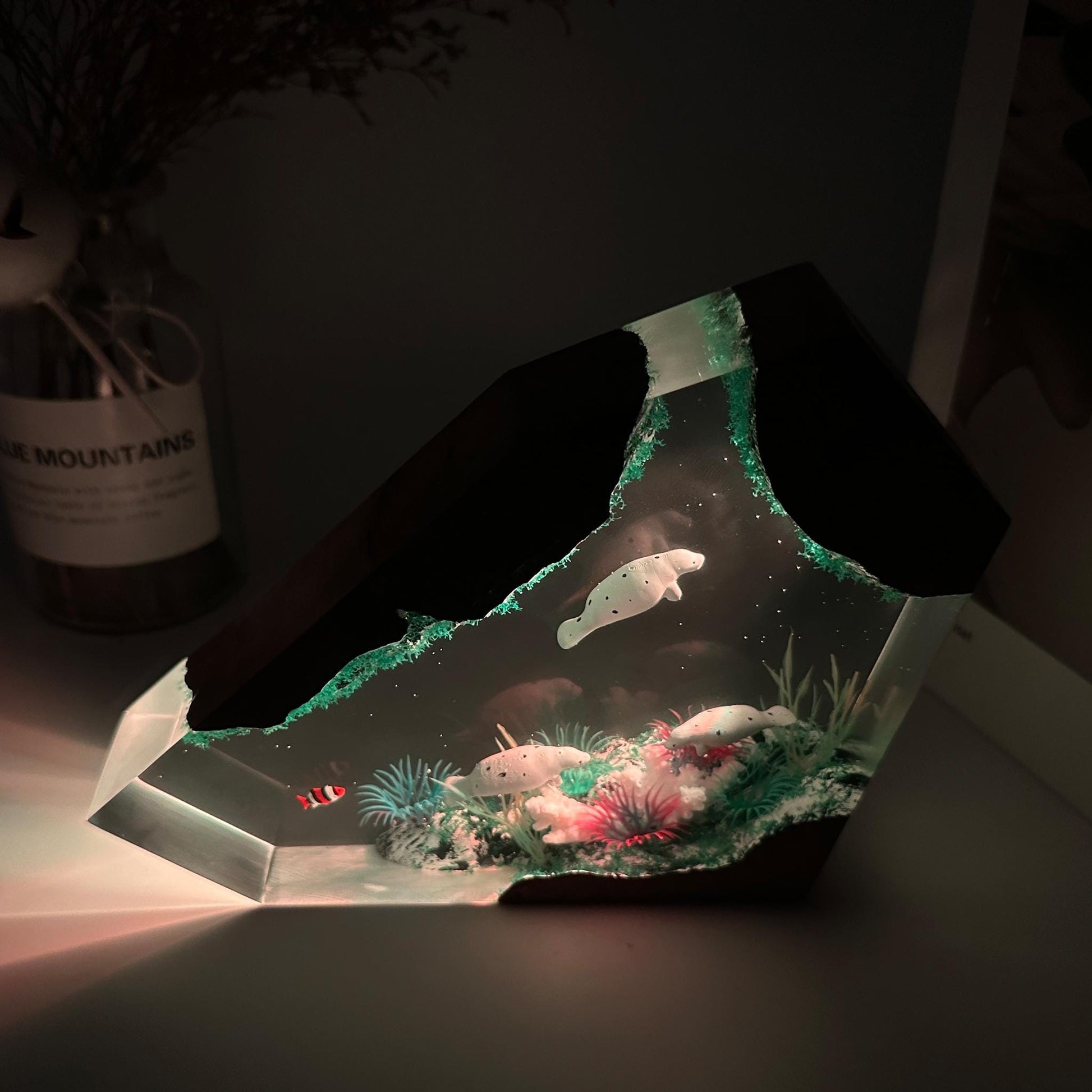 Manatee Ocean Epoxy Resin Lamp